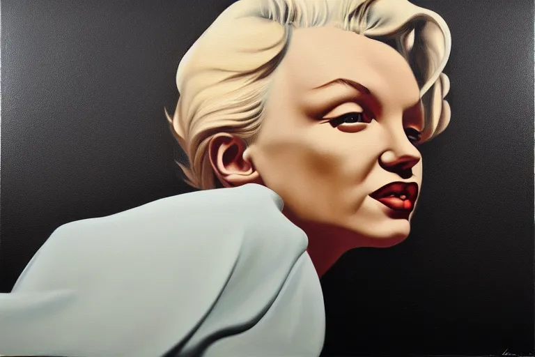 Image similar to portrait of merlyn monroe artwork by tim eitel