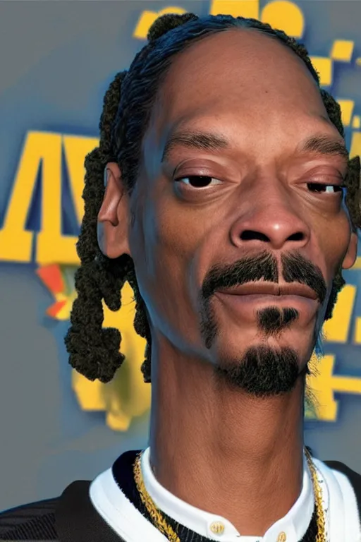 Image similar to snoop dogg, 3 d rendered pixar character, smokey background