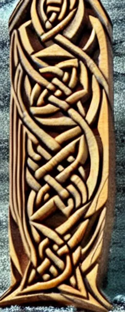 Image similar to celtic wood carvings epic nordic old snow and salt