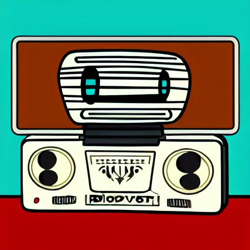 Prompt: online radio logo by mark evertrue, art by jeff lyons, sandra pelser