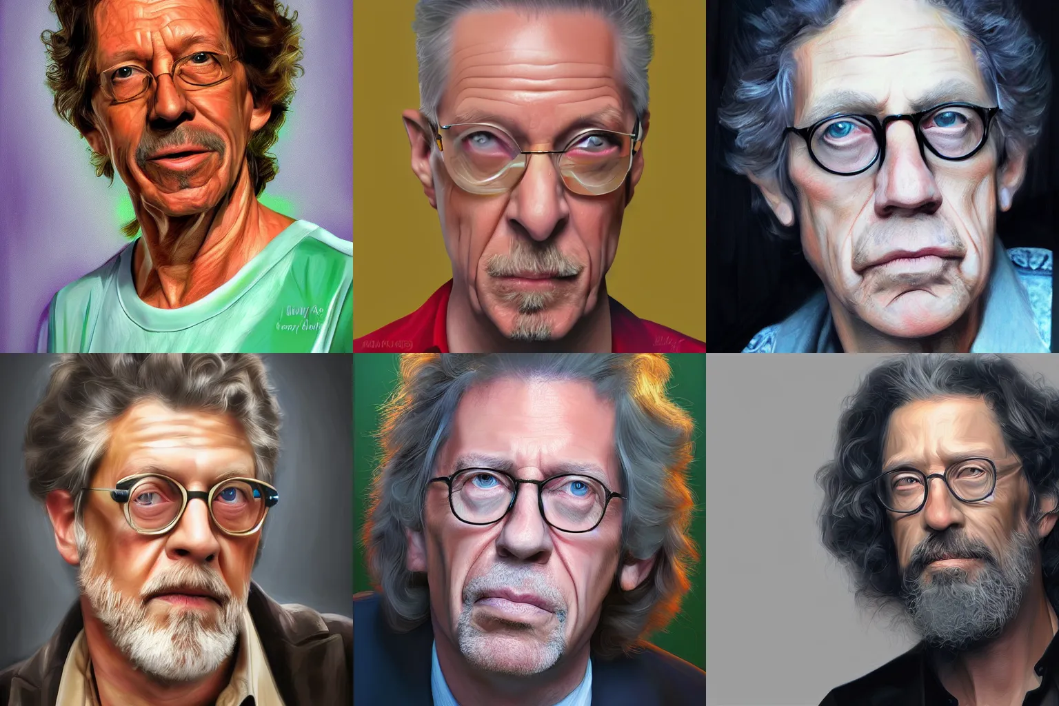 Prompt: jeffrey ross portrait, digital paint, realistic