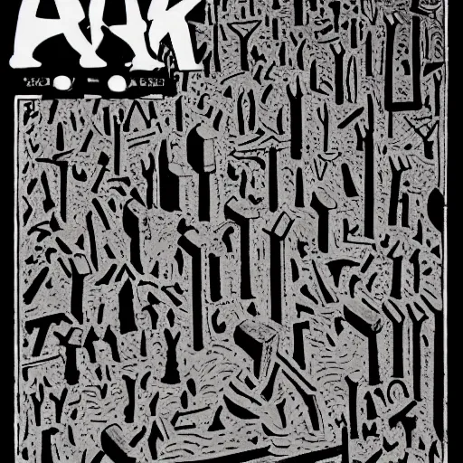 Prompt: A grave yard, with wooden graves in the shape of the greek letter PSI. Faded Edges, Dark Fantasy, Film Noir, Black and White. High Contrast, Mike Mignola, D&D, OSR