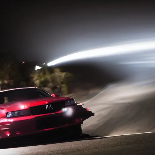 JDM Drift Car at Night