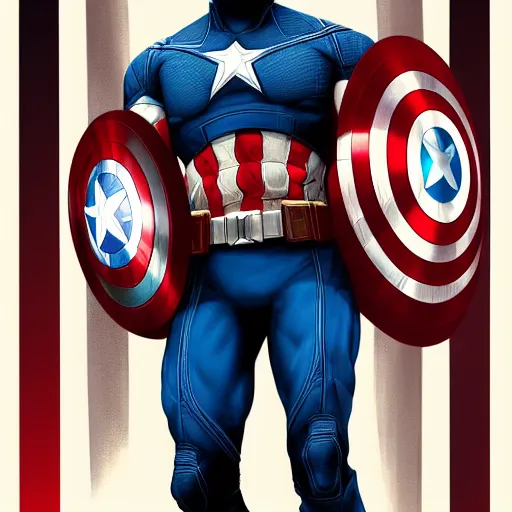 Prompt: Hugh Jackman is Captain America, hyperdetailed, artstation, cgsociety, 8k