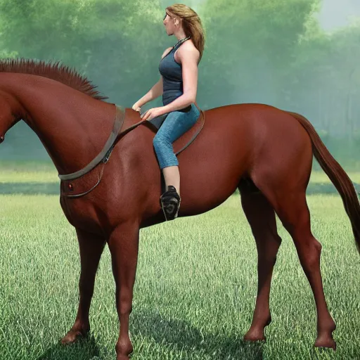 Prompt: human horse hybrid, photorealistic, award winning, high quality, high resolution
