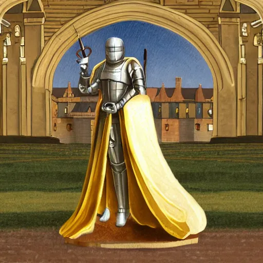 Image similar to spacefarer knight, in the style of edmund blair leighton