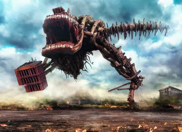 Prompt: photo of Cart Titan from Attack on Titan in real life, HDR, 4k, realistic