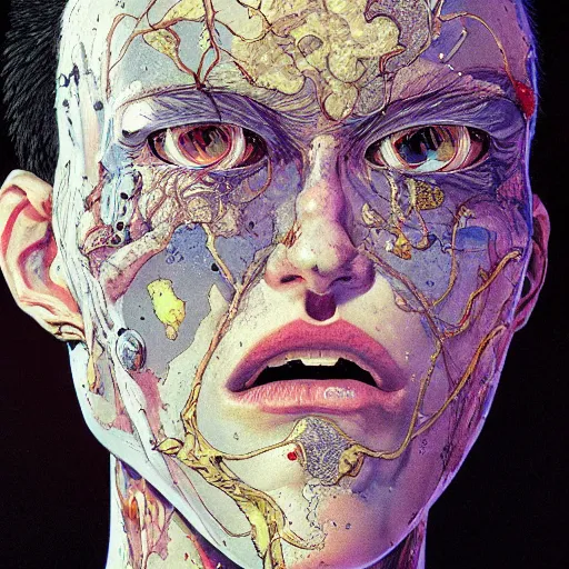 Image similar to citizen portrait soft light painted by james jean and katsuhiro otomo and erik jones, inspired by heavy metal magazine, smooth face feature, intricate oil painting, high detail illustration, sharp high detail, manga and anime 1 9 9 9