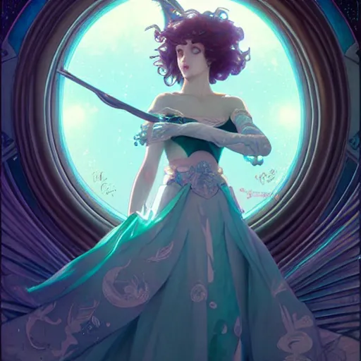 Prompt: Sailor Neptune, fantasy, intricate, elegant, highly detailed, digital painting, artstation, concept art, matte, sharp focus, illustration, art by Artgerm and Greg Rutkowski and Alphonse Mucha