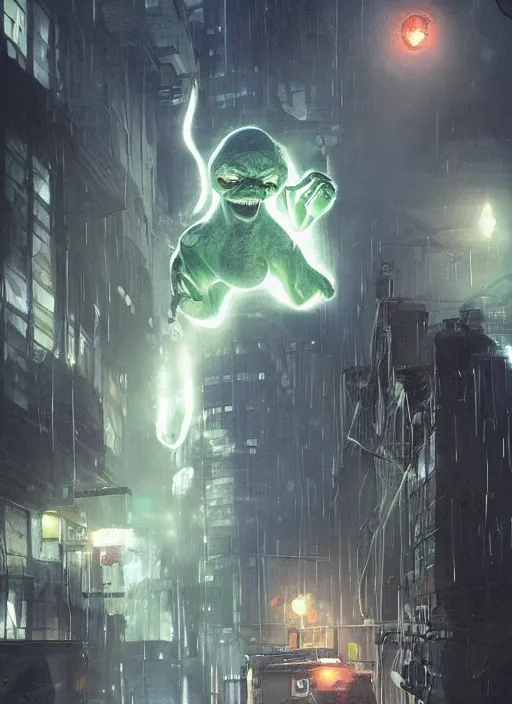 Prompt: portrait, super natural being, slimer from ghostbusters, dramatic lighting, cinematic, establishing shot, extremly high detail, foto realistic, cinematic lighting, post processed, concept art, artstation, matte painting, style by eddie mendoza, raphael lacoste, alex ross