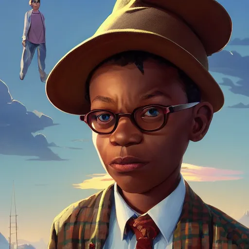 Image similar to highly detailed portrait kid reverend joy from the simpsons, in gta v, stephen bliss, unreal engine, fantasy art by greg rutkowski, loish, rhads, ferdinand knab, makoto shinkai and lois van baarle, ilya kuvshinov, rossdraws, tom bagshaw, global illumination, radiant light, detailed and intricate environment