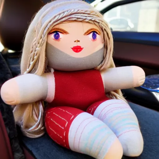 Prompt: Russian doll in a car in a doll in a car in a doll