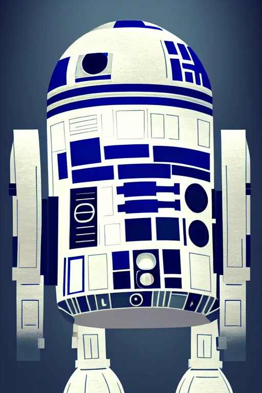 Prompt: a portrait of r 2 d 2 as a real human, man, woman, grim - lighting, high - contrast, intricate, elegant, highly detailed, digital painting, artstation, concept art, smooth, sharp focus, illustration