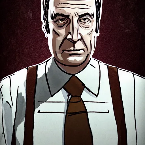 Image similar to saul goodman from rusty lake : roots ( 2 0 1 6 videogame ), very detailed face,