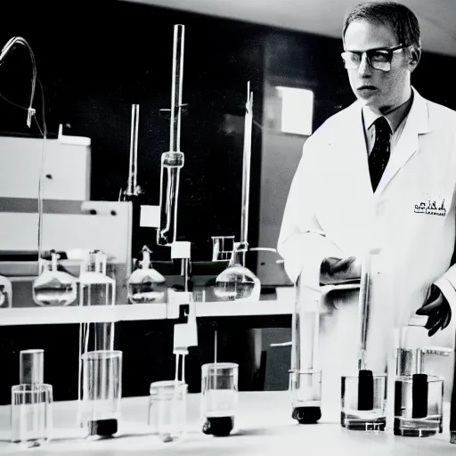 Image similar to photo where a scientist appears in a laboratory