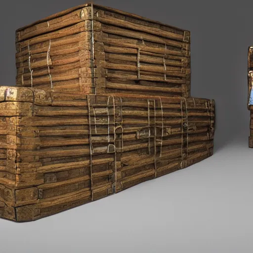Prompt: a great treasure trove filled with precious objects stollen by pirates, hyper realistic, hdri, raytracing