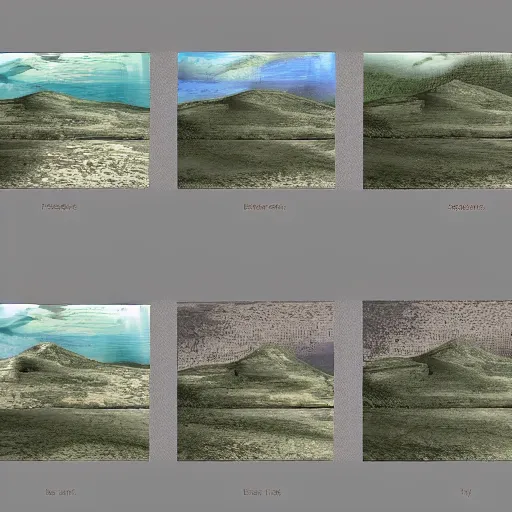 Image similar to beautiful landscape, now a bunch of nonsense to see what the model does, no idea what happens when I do this, the plan is to slightly change some of these words to see at what point the composition changes dramatically