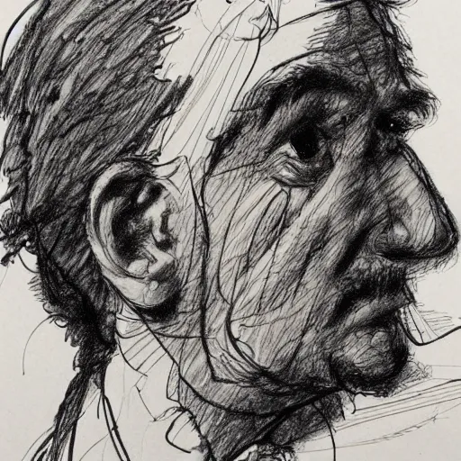 Image similar to a realistic yet scraggly portrait sketch of the side profile of a stern and sophisticated tiny tim, trending on artstation, intricate details, in the style of frank auerbach, in the style of sergio aragones, in the style of martin ansin, in the style of david aja, in the style of mattias adolfsson