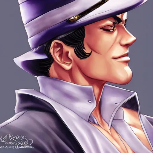 Image similar to jotaro kujo, art by artgerm