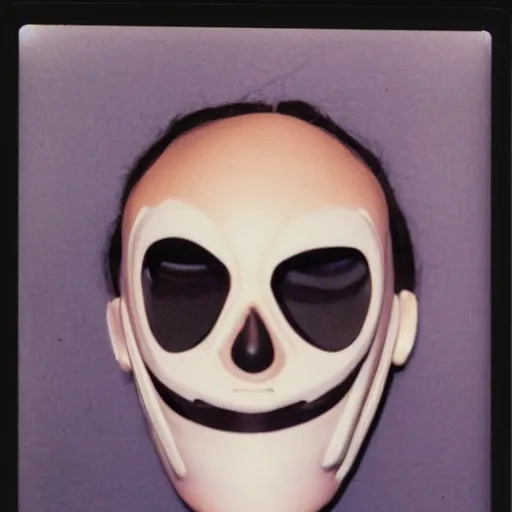 Image similar to polaroid of a halloween mask