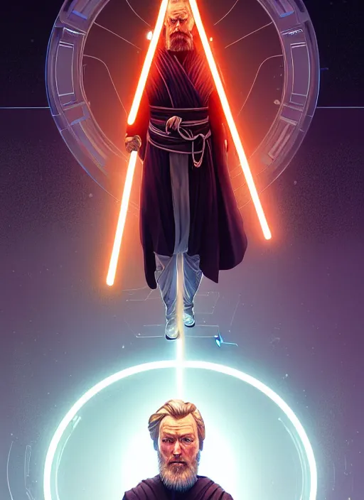 Prompt: symmetry!! portrait of obi - wan kenobi ( look like ( ( albert einstein ) ),, sci - fi, tech wear, glowing lights!! intricate, elegant, highly detailed, digital painting, artstation, concept art, smooth, sharp focus, illustration, art by artgerm and greg rutkowski and alphonse mucha