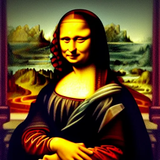 Prompt: donald trump as mona lisa