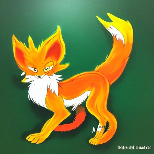 Image similar to Kurama the nine-tailed fox 🎨🖌️