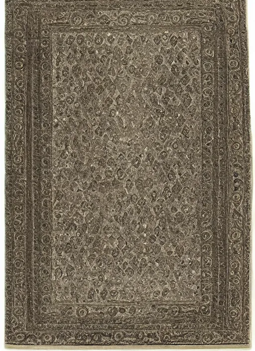 Prompt: Photograph of an eye Dazzler rug, albumen silver print, Smithsonian American Art Museum.