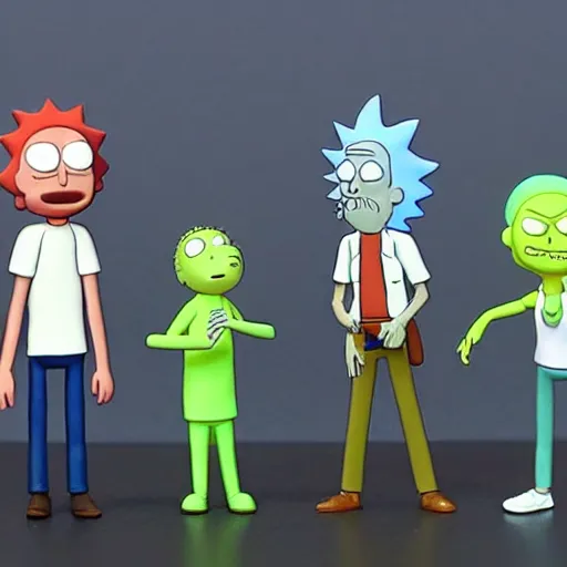 Image similar to Rick and Morty clay animation 4K quality