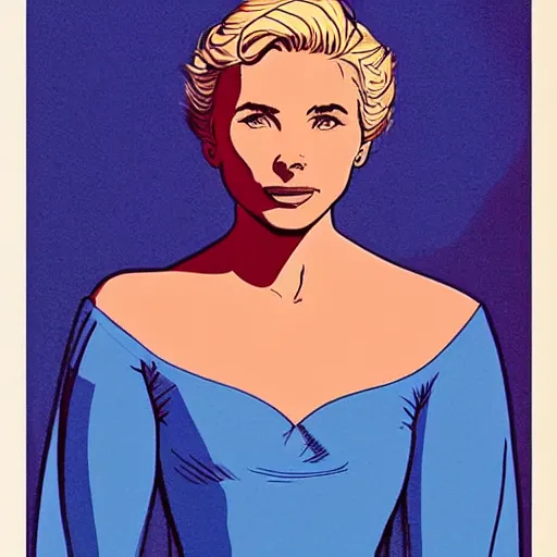 Image similar to “ elsa pataky retro minimalist portrait by jean giraud, moebius starwatcher comic, 8 k ”