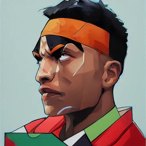 Image similar to Dudley from Street fighter 4 profile picture by Sachin Teng, asymmetrical, Organic Painting , Matte Painting, Powerful, geometric shapes, hard edges, graffiti, street art:2 by Sachin Teng:4