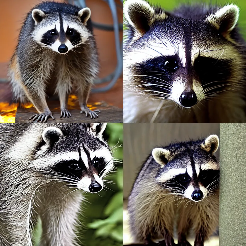 Prompt: an engineer raccoon