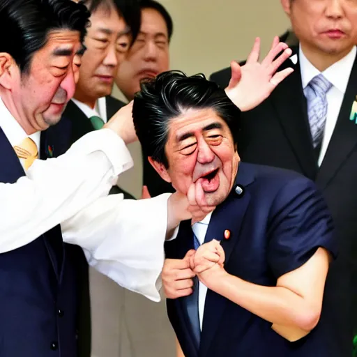 Image similar to shinzo abe being shot in the head