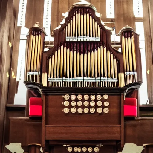 Image similar to photo of an organ with 1 0 sets of keys