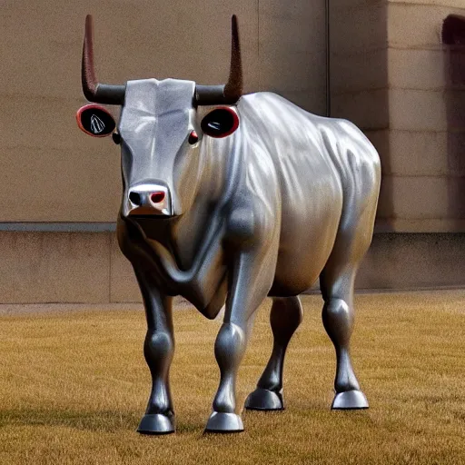 Image similar to A robotic bull, hyper realistic, HD, HQ, photo realistic