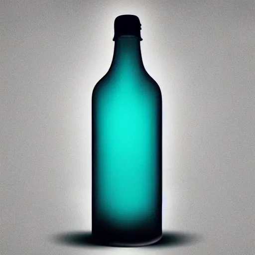 Prompt: A glass bottle containing capitalism, creative interpretation, digital art, realistic