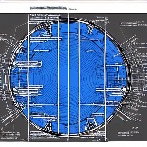 Prompt: blueprint of a warp drive