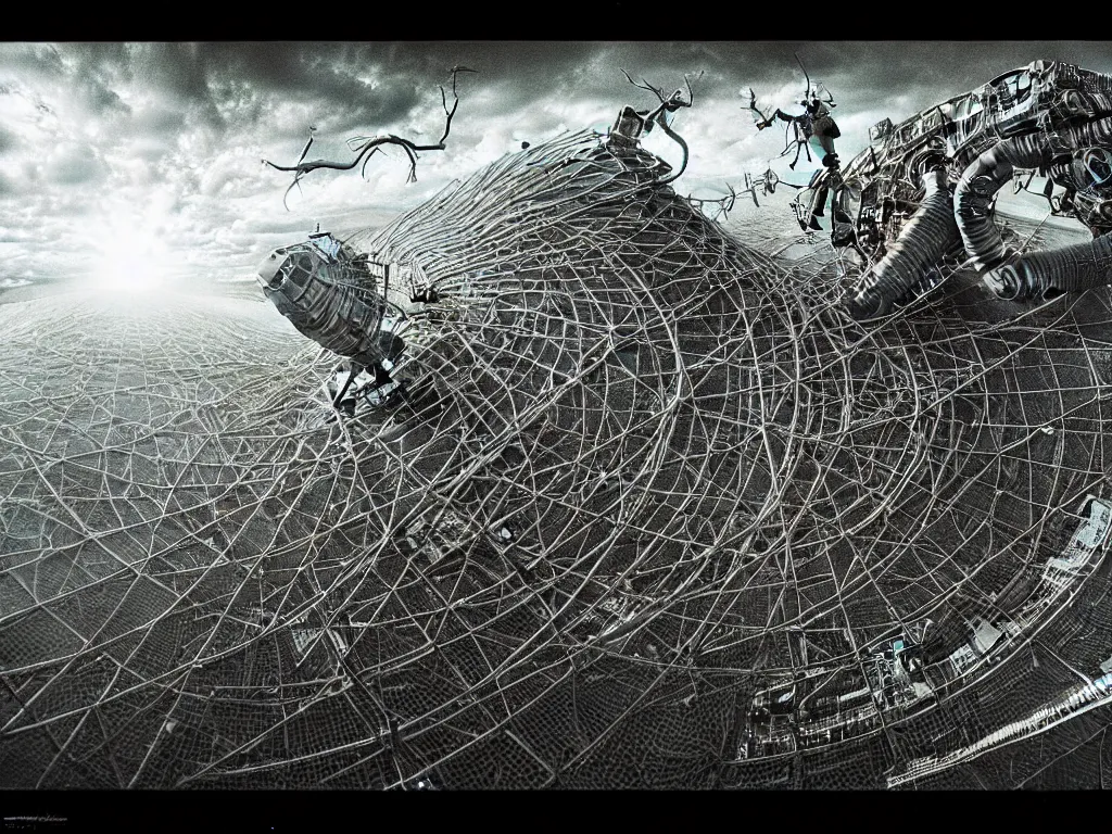 Image similar to highly detailed photo of giant plotter drawing a world, trending on deviantart, neo surrealism, sharp focus, a lot of little details, octane, masterpiece, art by max ernst