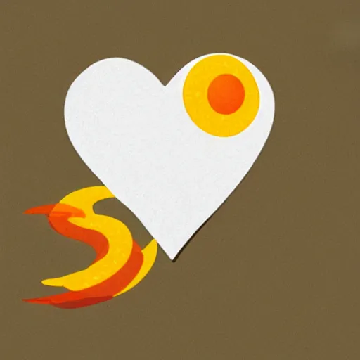 Image similar to illustration of a fried egg in heart shape