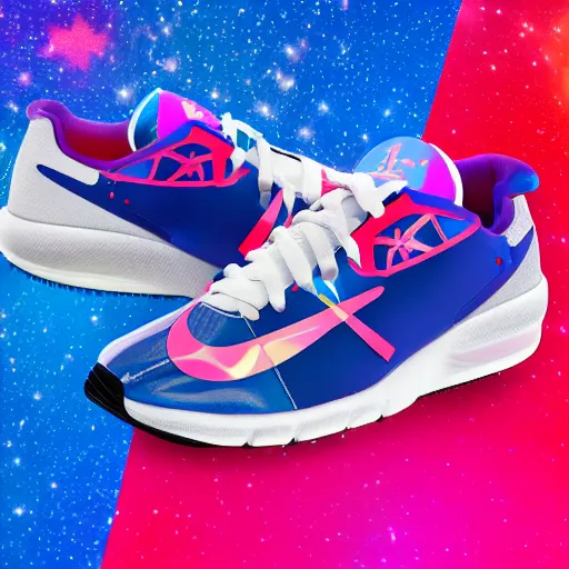 Image similar to a photo of a sailor moon nike shoes, nike photoshoot, sailor moon, sailor moon theme } 4 k