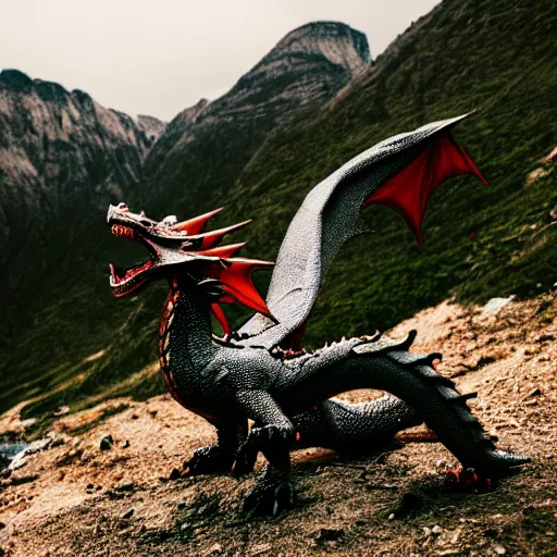 Image similar to photo of dragon under a mountain