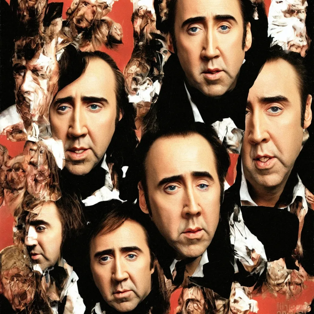 Prompt: nicolas cage headshot 1 9 9 9 photograph straight on color