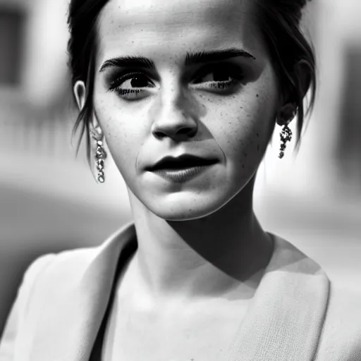 Image similar to Emma Watson winking at the camera, XF IQ4, f/1.4, ISO 200, 1/160s, 8K, RAW, unedited, symmetrical balance, in-frame, sharpened