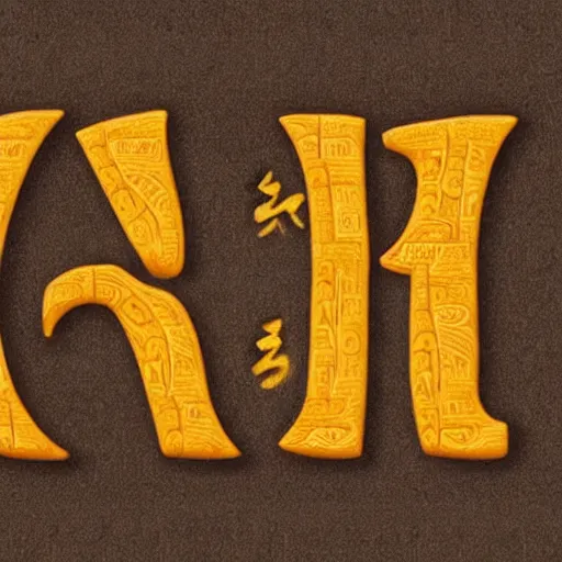 Image similar to the english alphabet, inspired by mandarin mongolian and cherokee scripts