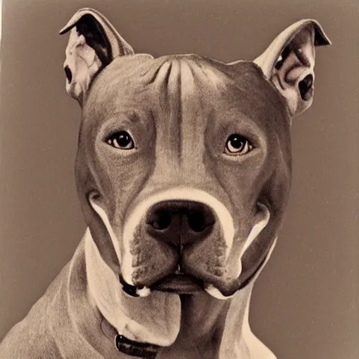 Prompt: polaroid photograph of a pitbull head on top of a lizard body, realism, photorealism,