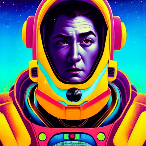 Prompt: high quality high detail portrait of a buzz lightyear diesel punk character in an alien world, tristan eaton, victo ngai, artgerm, rhads, ross draws, hyperrealism, intricate detailed, alphonse mucha, 8 k, sci - fi, pastel colors, artstation,
