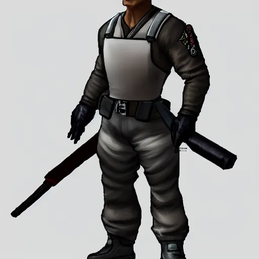 Prompt: PSX JRPG Character Portrait of GI Joe Stormshadow