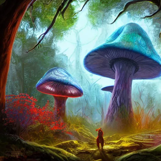 Prompt: bright, colorful, realistic, detailed from Elder Scrolls: shivering isles concept mania mushroom forest realm of madnessa portrait backlighting, kodachrome, high contrast, highly detailed, sharp focus, digital painting, concept art, illustration, trending on artstation, comic book by Alex Ross and Adam Adamowicz cover art