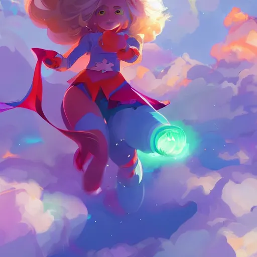 Image similar to hero world rainbow brite, behance hd by jesper ejsing, by rhads, makoto shinkai and lois van baarle, ilya kuvshinov, rossdraws global illumination