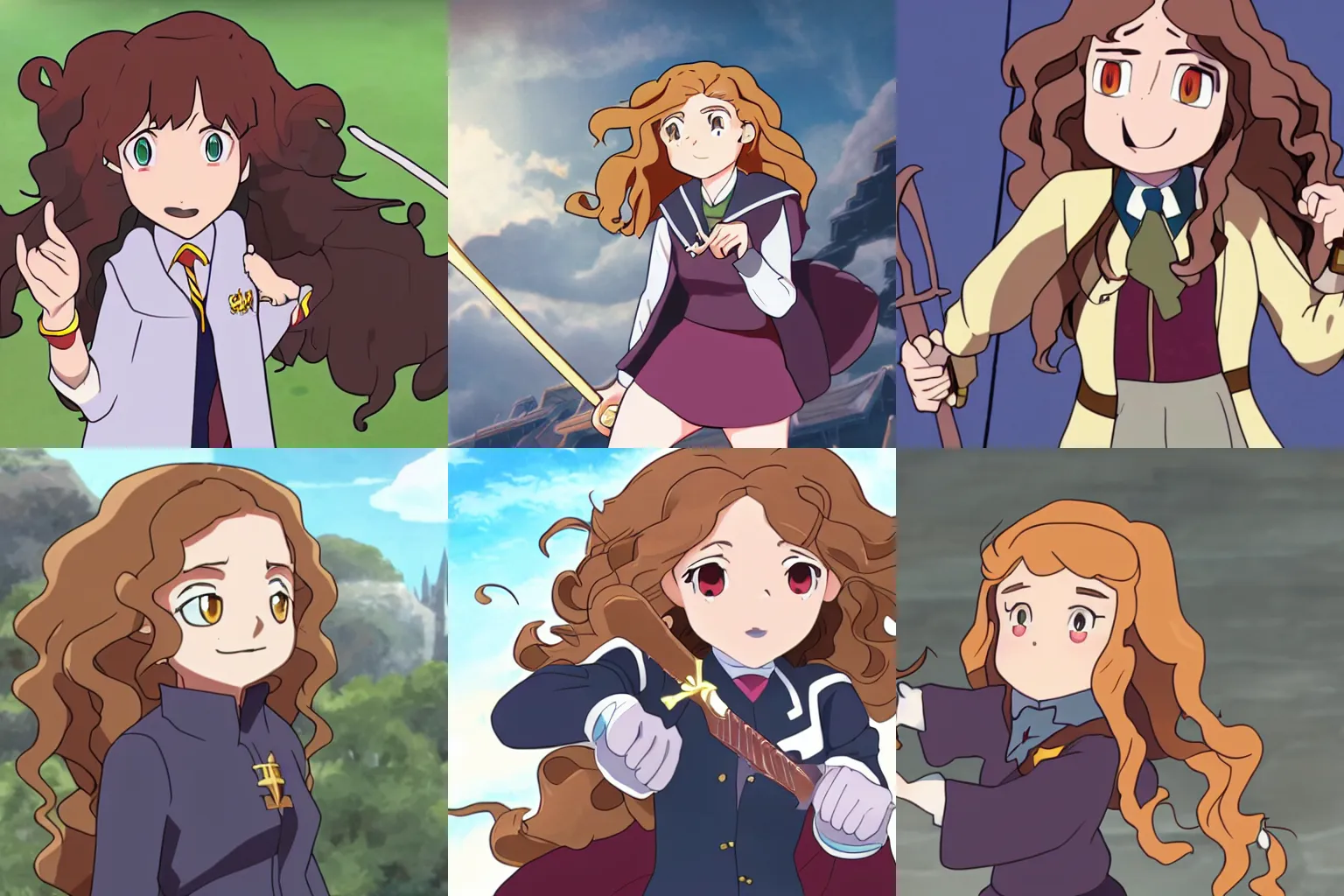 Prompt: hermione granger in little witch academia